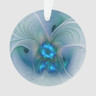 Position, Abstrait bleu turquoise fractal