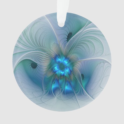 Position, Abstrait bleu turquoise fractal (devant)