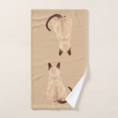 Position siamoise de dos d'amoureux des chats de (Serviette à main)