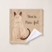 Position siamoise de dos d'amoureux des chats de (Gant de toilette)