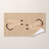 Position siamoise de dos d'amoureux des chats de (Serviette à main)