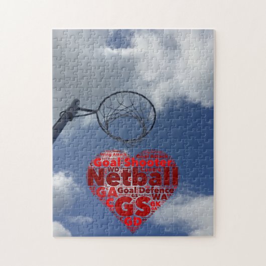 Positions des joueurs Love Netball Jigsaw Puzzle (Vertical)