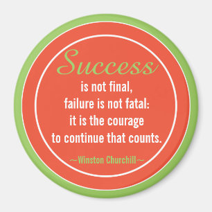 Positive Attitude-Churchill Citaat Motivatie Magneet