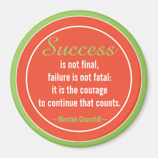 Positive Attitude-Churchill Citaat Motivatie Magneet