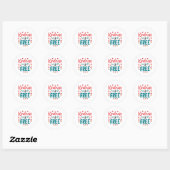 Positive "Be Kind" Message with Hearts Ronde Sticker (Vel)