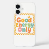 Positive "Good Energy Only" Checkered Frame Case-Mate iPhone Case (Achterkant)
