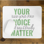 Positive Green Your Voice Matter Motivation Citati<br><div class="desc">Positive Green Your Voice Matter Motivation Citation</div>