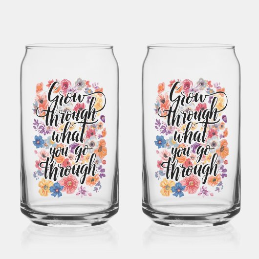 Positive Growth and Motivation Typography Blikvorm Glas (Voorkant)