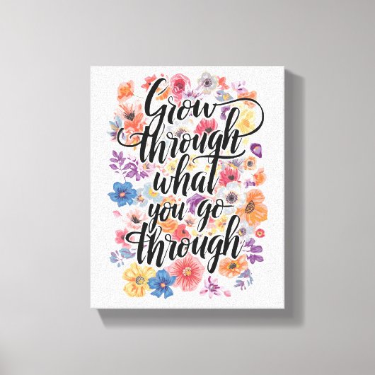 Positive Growth and Motivation Typography Canvas Afdruk (Voorkant)