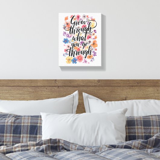 Positive Growth and Motivation Typography Canvas Afdruk (Insitu (Slaapkamer))