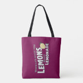 Positive Lemonade Quote Aesthetic Canvas Tote Bag (Dos)