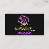 Positive Love Heals Carte de visite Standard (Dos)