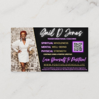 Positive Love Heals Carte de visite Standard