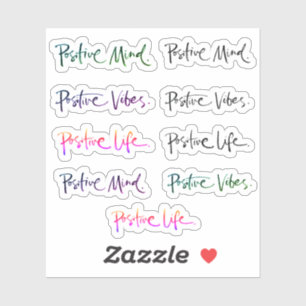 Positive Mind Positive Vibes Positive Life Quote Sticker