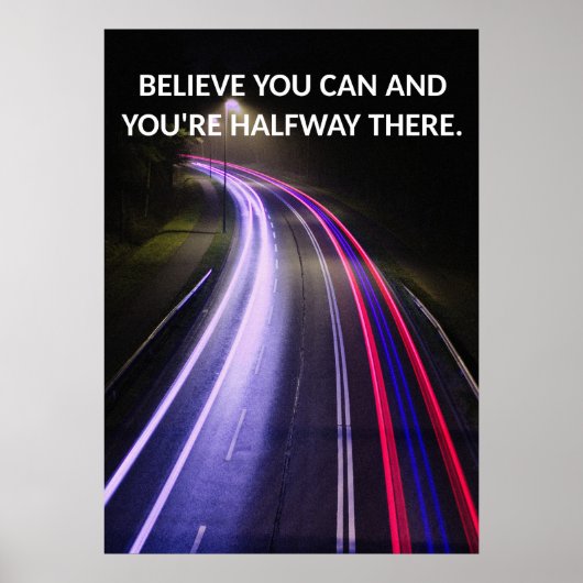 Positive Mindset Motivatie Quote Poster (Voorkant)