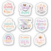 Positive Motivation Custom-Cut Vinyl Sticker (Voorkant)