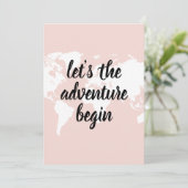 Positive rose Commençons l'aventure Carte du Monde (Debout devant)