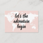 Positive rose Commençons l'aventure Carte du Monde (Devant)