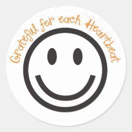 Positive-Stickers-dankbaar voor elke hartslag Ronde Sticker