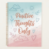 Positive Thoughts Only Journal – Pastel Design Planner (Voorkant)