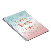 Positive Thoughts Only Journal – Pastelontwerp Notitieboek (Rechterzijde)