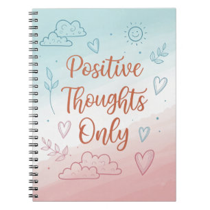 Positive Thoughts Only Journal – Pastelontwerp Notitieboek