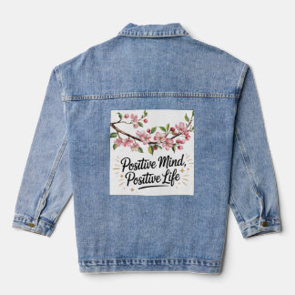"Positive Vibes Blossom - Denim Art Collection"