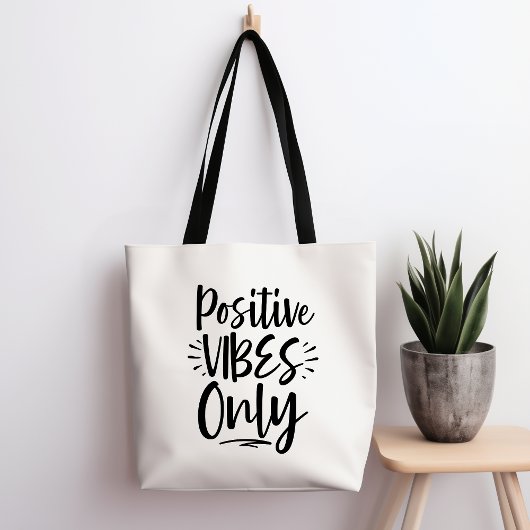 Positive Vibes Only Canvas tas