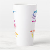 Positive Vibes Only, Rainbow Ombre Boho Latte Mug Latte Mok (Voorkant)
