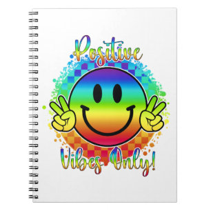 Positive Vibes Only Smiley Face Notitieboek