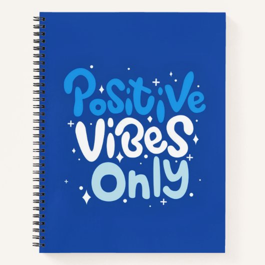 Positive Vibes Only Spiral Notebook Notitieboek (Voorkant)