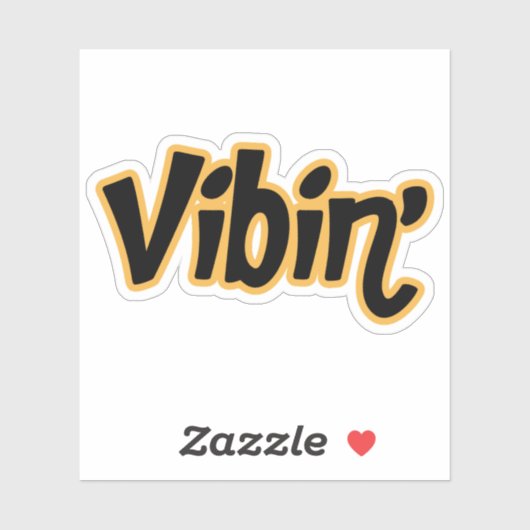 Positive Vibes Typografie Glow Cut-Out Sticker (Vel)