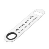Positive words add initials white speed flessenopener (Voorkant Gekanteld)
