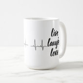 positivité en utilisant cette élégante tasse blanc (Devant droit)