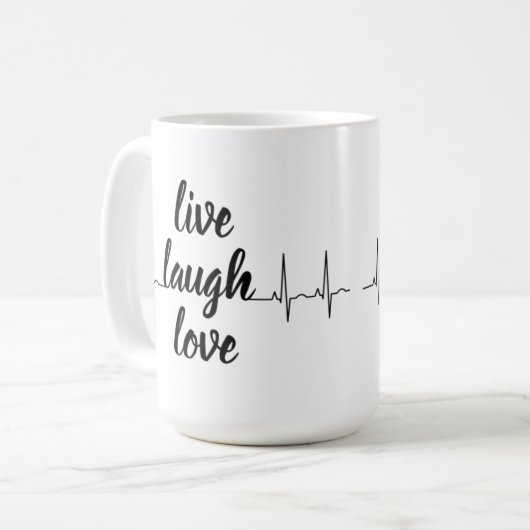 positivité en utilisant cette élégante tasse blanc (Devant gauche)