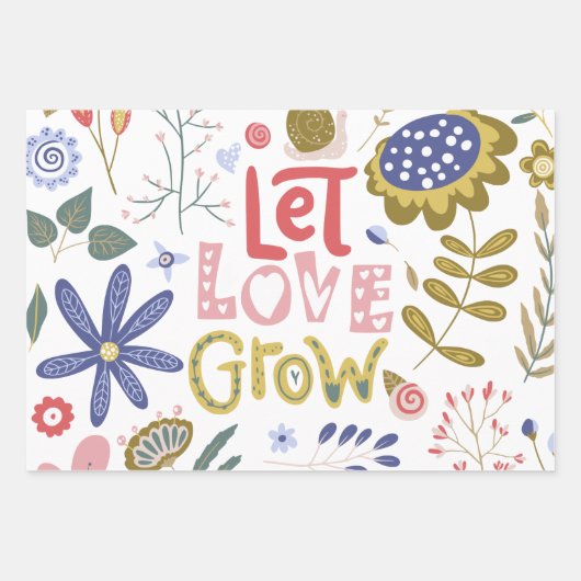 Positiviteit Bloemassortiment Inpakpapier Vel (Voorkant)