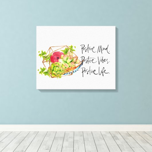 Positiviteit en succes canvas afdruk (Insitu (Houten vloer))