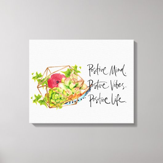 Positiviteit en succes canvas afdruk (Voorkant)