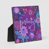 Positiviteit Inspirerend Hart Bloemen Fotoplaat (Voorkant)