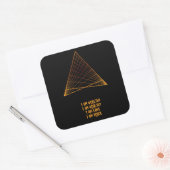 Positiviteit Mantra Gold Sacred Geometry Square St Vierkante Sticker (Envelop)