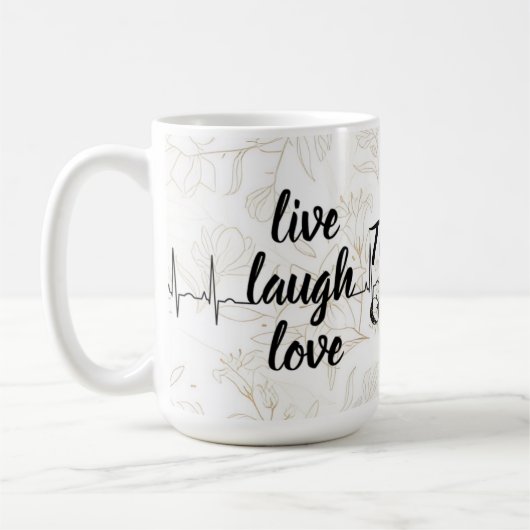 Positiviteit met deze elegante witte mok met (Links)