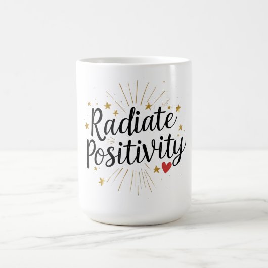 Positiviteit uitstralen – Motivatie sterrenquote Koffiemok (Center)