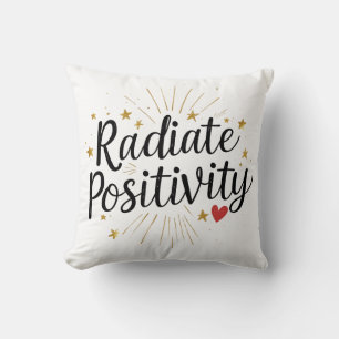 Positiviteit uitstralen – Motivatie sterrenquote Kussen