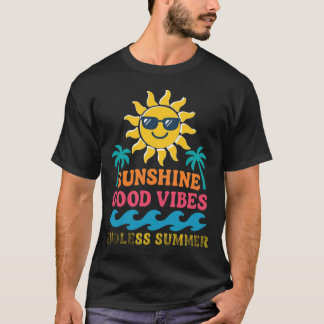 Positiviteit van palmbomen – Retro Summer Mood T-shirt