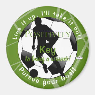 Positiviteit Voetbal Magnet Lime Green HAMbyWG Magneet