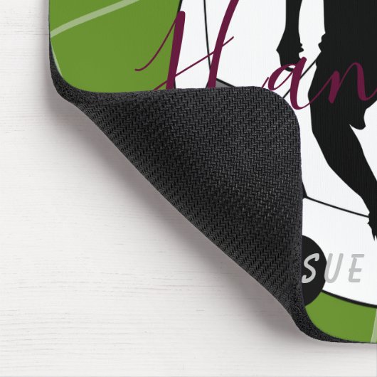 Positiviteit Voetbal Mousepad Lime Green HAMbyWG Muismat (Hoek)