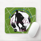 Positiviteit Voetbal Mousepad Lime Green HAMbyWG Muismat (Met muis)