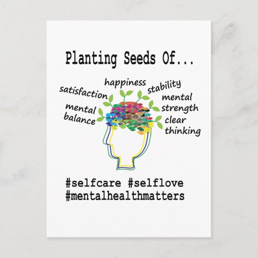 Positiviteit voor geestelijke gezondheid briefkaart (Voorkant)