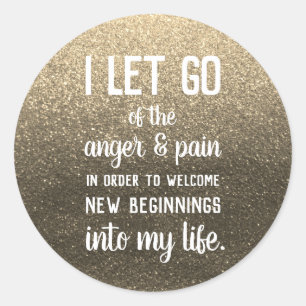 Positiviteit Wellness Anger Management Mental Heal Ronde Sticker