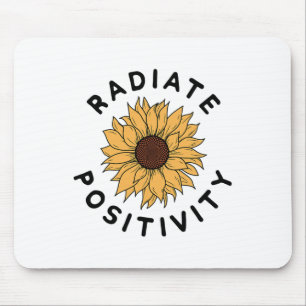 Positiviteit Zonnebloem Positief bericht Menselijk Muismat